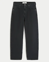 Washed Black Skater Baggy Jeans