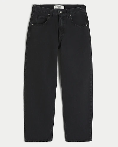 Washed Black Skater Baggy Jeans