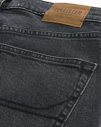 Washed Black Slim Straight Jeans
