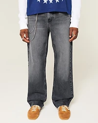 Washed Black Baggy Jeans