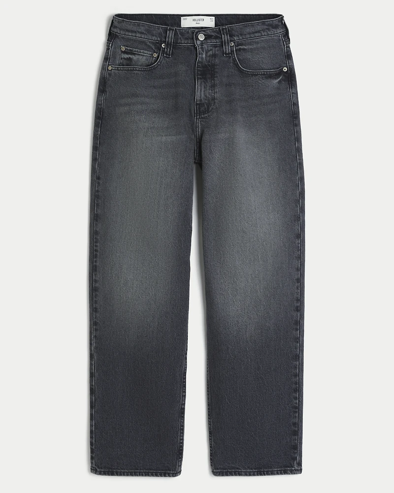 Washed Black Baggy Jeans