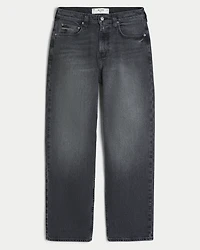 Washed Black Baggy Jeans