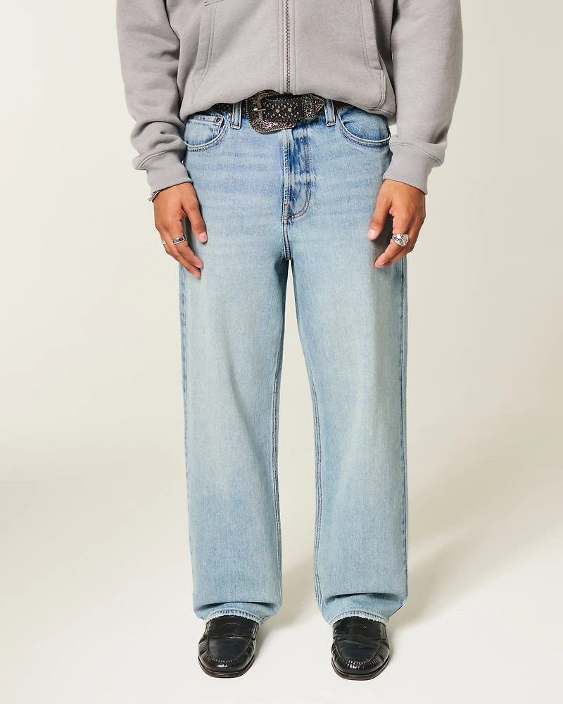 Spider Embroidery Baggy Jeans