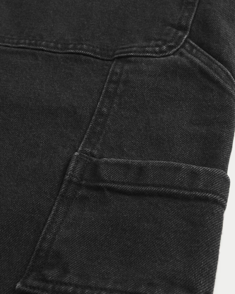 Washed Black Super Baggy Painter Jeans