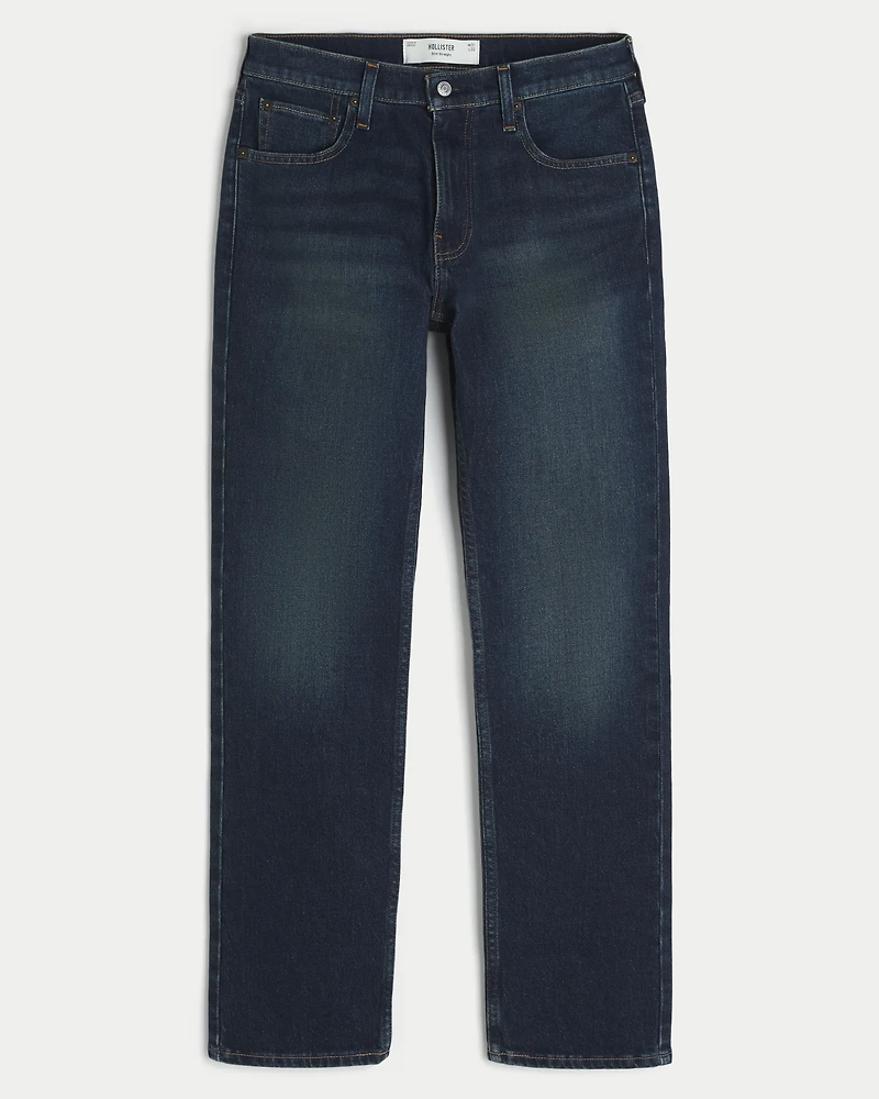 Dark Wash Slim Straight Jeans