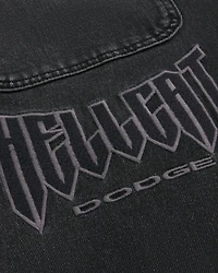 Washed Black Dodge Hellcat Graphic Baggy Jeans
