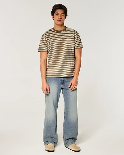 Low-Rise Medium Wash Baggy Jeans