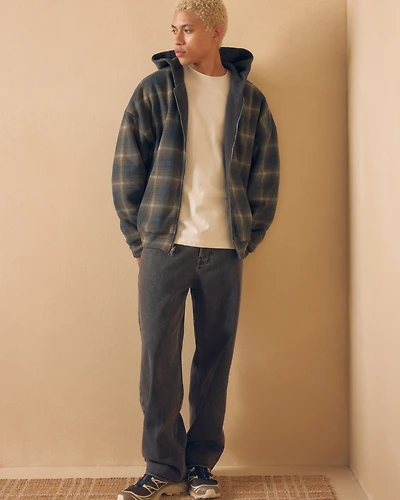 Logo Embroidery Baggy Jeans