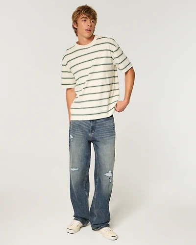 Ripped Dark Wash Baggy Jeans
