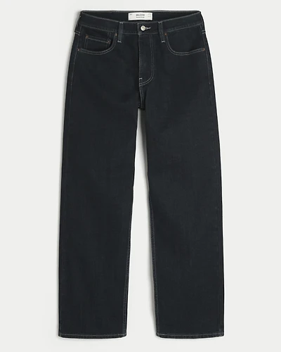 Rinse Wash Relaxed Straight Jeans