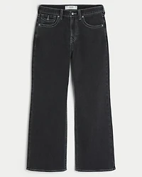 Black Baggy Bootcut Jeans