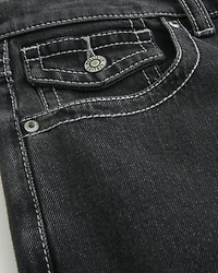 Black Baggy Bootcut Jeans
