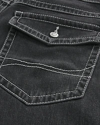 Black Baggy Bootcut Jeans