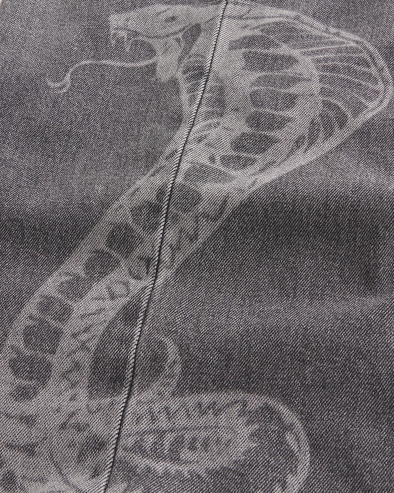 Snake Graphic Super Baggy Jeans