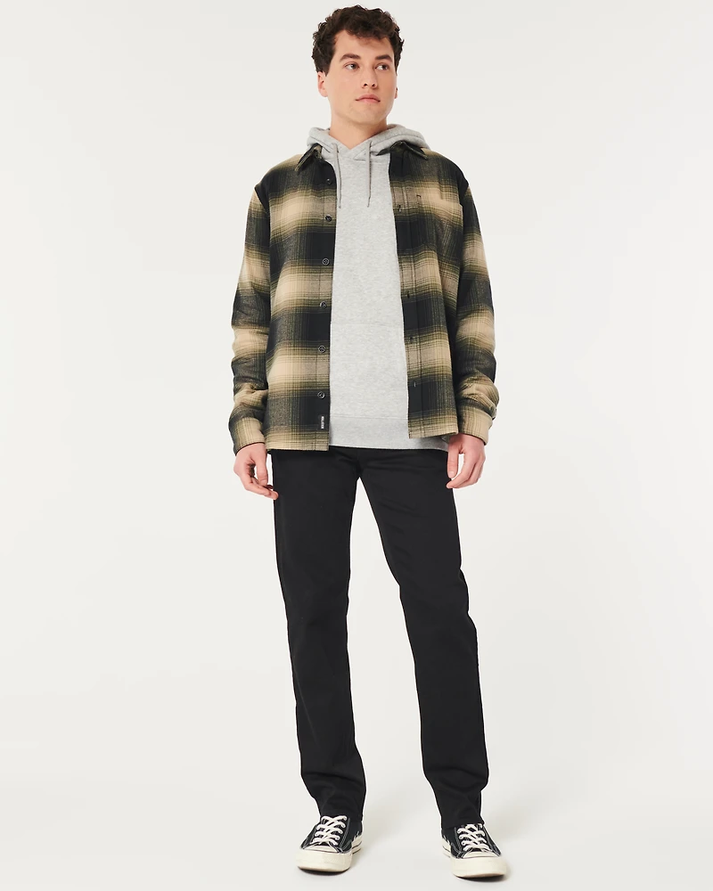 Black No Fade Slim Straight Jeans