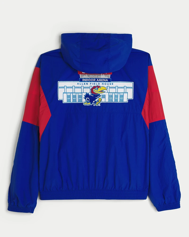 University of Kansas Jayhawks Graphic Hooded Windbreaker Jacket