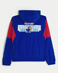 University of Kansas Jayhawks Graphic Hooded Windbreaker Jacket