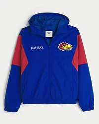 University of Kansas Jayhawks Graphic Hooded Windbreaker Jacket