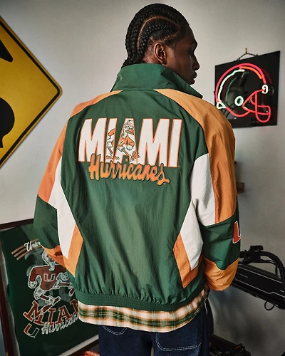 University of Miami Hurricanes Graphic Windbreaker Jacket