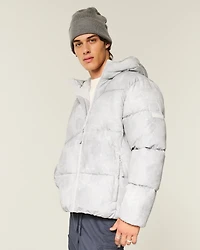 Faux Fur-Lined Hooded Puffer Jacket