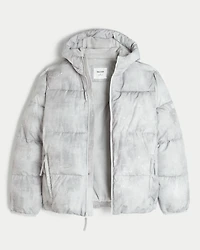 Faux Fur-Lined Hooded Puffer Jacket