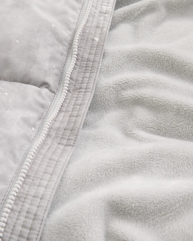 Faux Fur-Lined Hooded Puffer Jacket