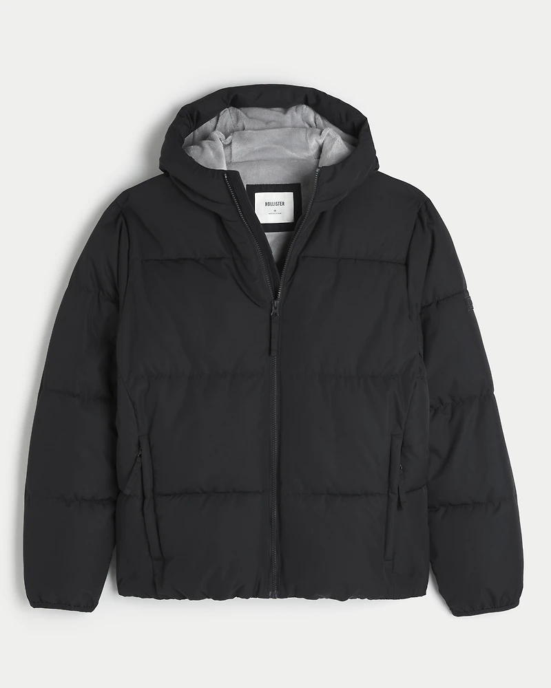 Faux Fur-Lined Puffer Jacket
