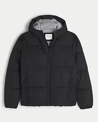 Faux Fur-Lined Puffer Jacket