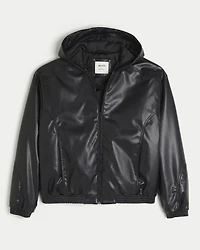 Faux Leather Skater Jacket