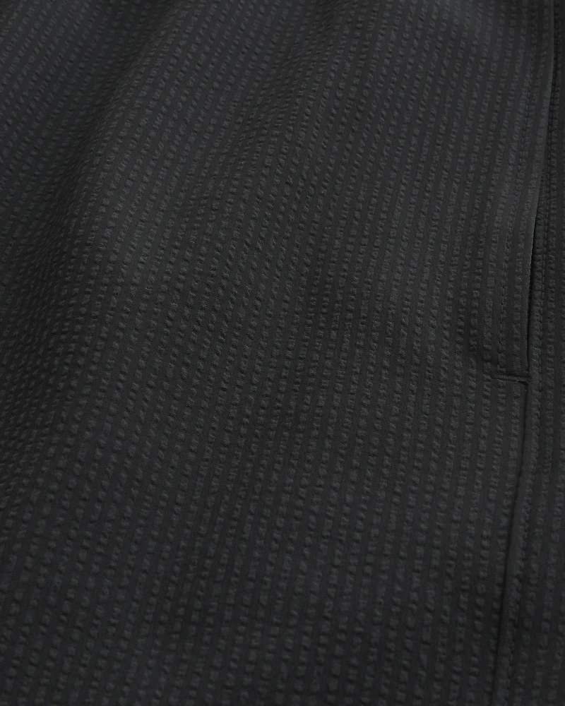 Mid-Thigh Seersucker Volley Swim Shorts