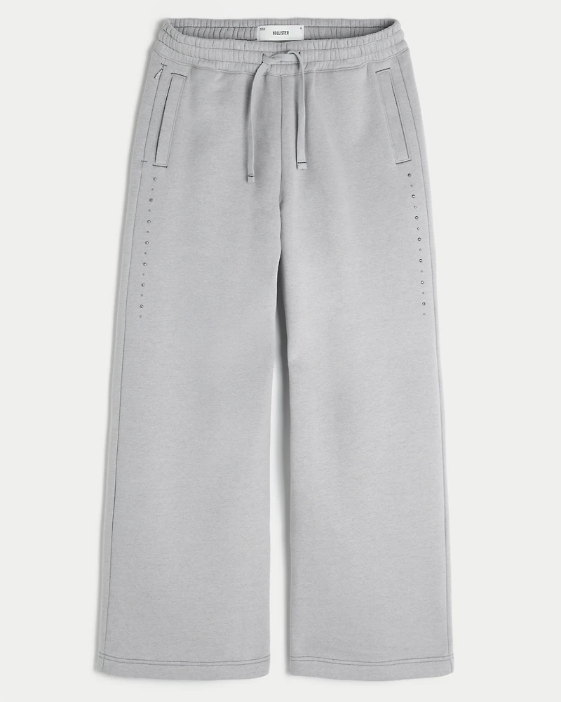 Studded Baggy Bootcut Sweatpants