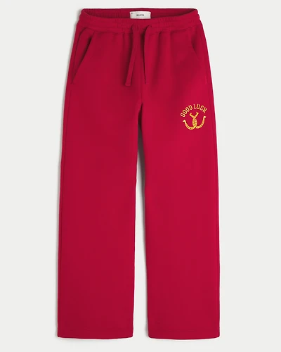 Good Luck Graphic Bootcut Sweatpants