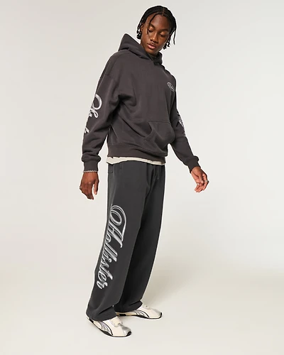 Chrome Print Logo Graphic Baggy Sweatpants