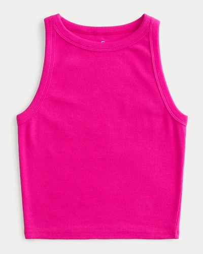 Ribbed High-Neck Tank