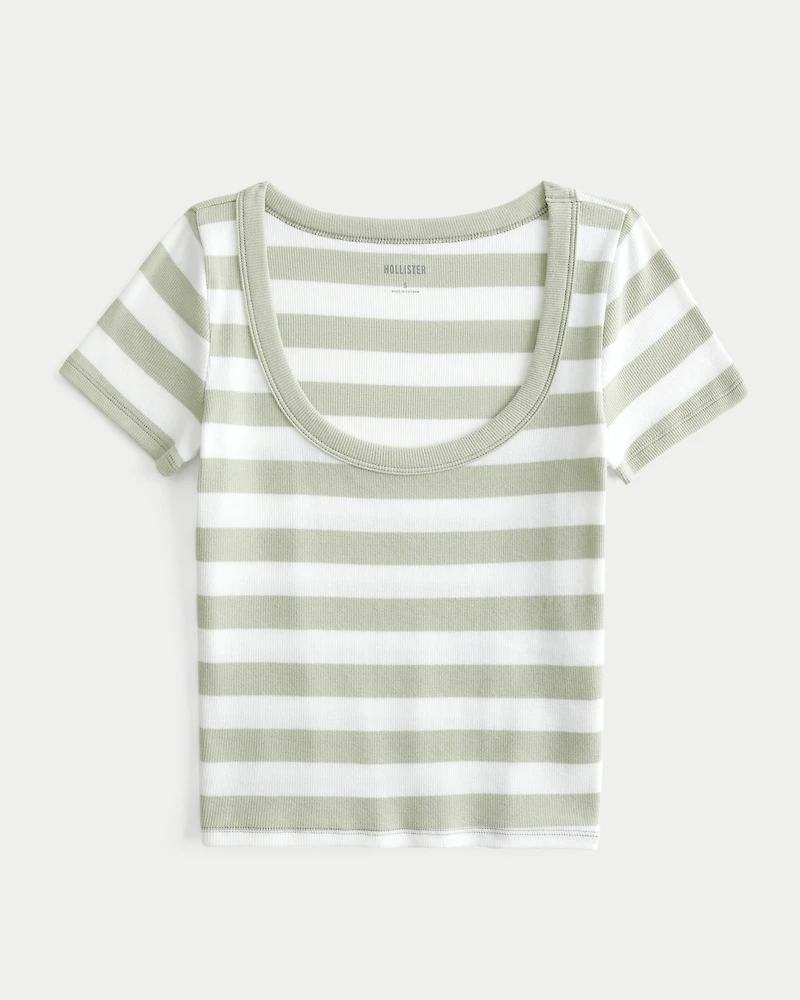 Ribbed Scoop Top