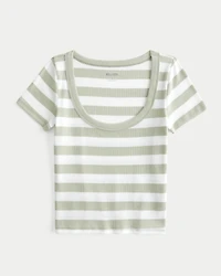 Ribbed Scoop Top