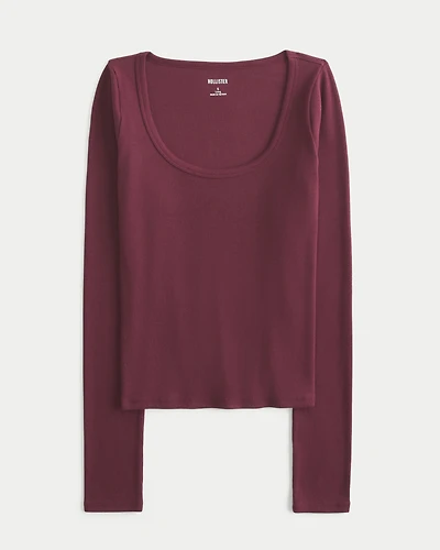Ribbed Scoop Top