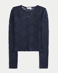 All-Over Lace Crew Top