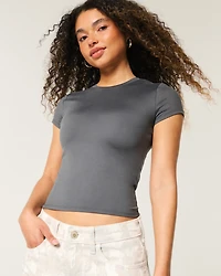 Soft Stretch Seamless Fabric Longline Baby Tee