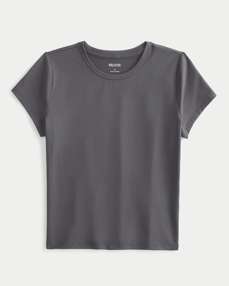 Soft Stretch Seamless Fabric Longline Baby Tee