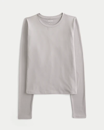 Soft Stretch Seamless Fabric Crew Top