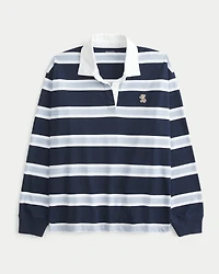 Easy Teddy Bear Graphic Rugby Polo