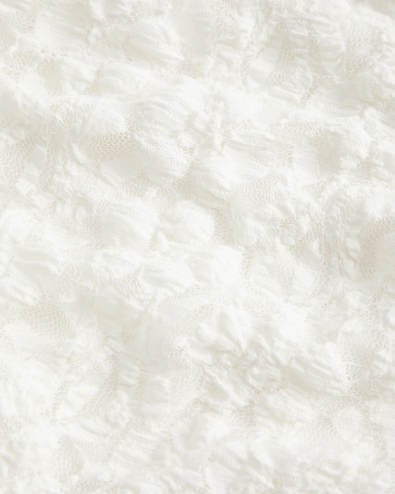 Lace Foldover Off-the-Shoulder Top