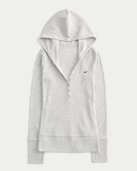 Long-Sleeve Hooded Henley