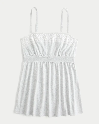 Easy Lace Trim Babydoll Top