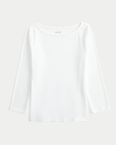 3/4 Sleeve Slash-Neck Baby Tee