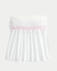 Easy Strapless Smocked Babydoll Top