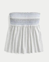 Easy Strapless Smocked Babydoll Top