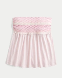 Easy Strapless Smocked Babydoll Top