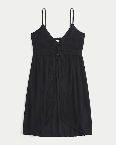Longline Lace Detail Duster Tank